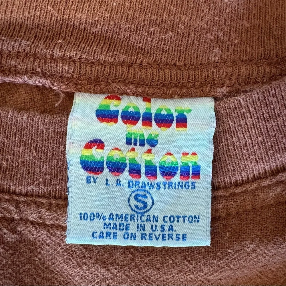 Vintage Color Me Cotton Maxi Dress – Rust Brown – Cotton – Fits Like L - Picture 4 of 11